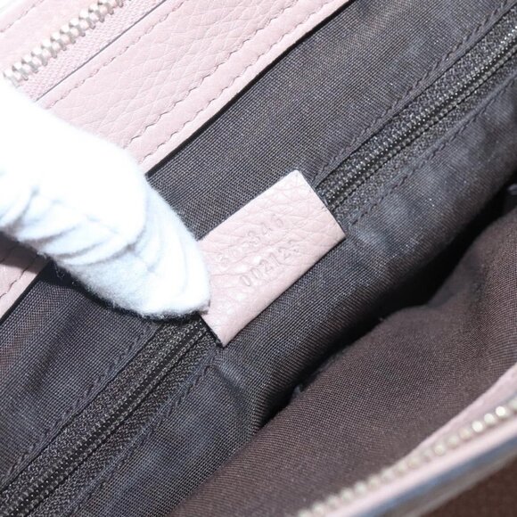 GUCCI Hand Bag Leather Outlet 2way Pink Gold - Picture 10 of 15